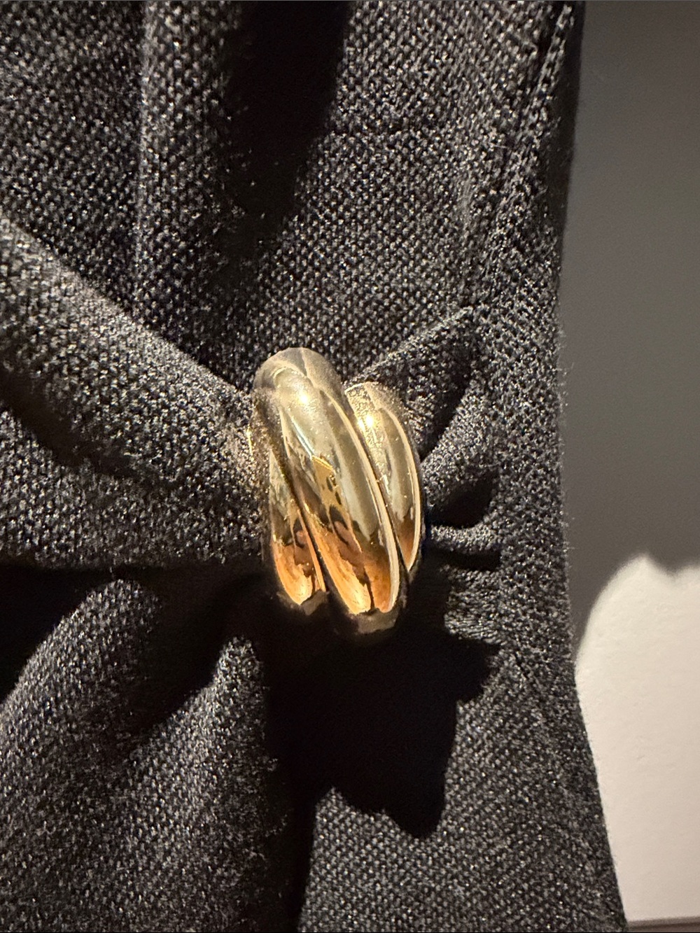 Maeve Anthropologie Black Sleeveless Wrap Top with Gold Ring - Picture 5 of 8